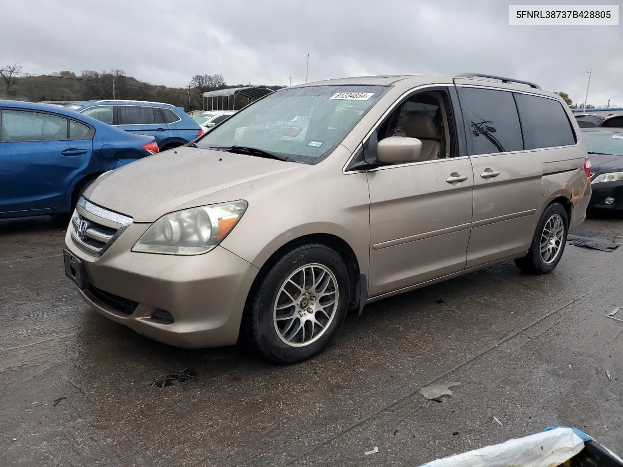 2007 Honda Odyssey Exl VIN: 5FNRL38737B428805 Lot: 81334854