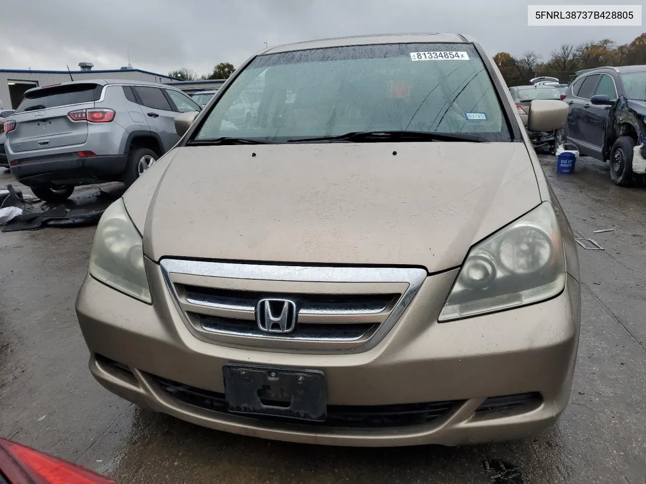 2007 Honda Odyssey Exl VIN: 5FNRL38737B428805 Lot: 81334854