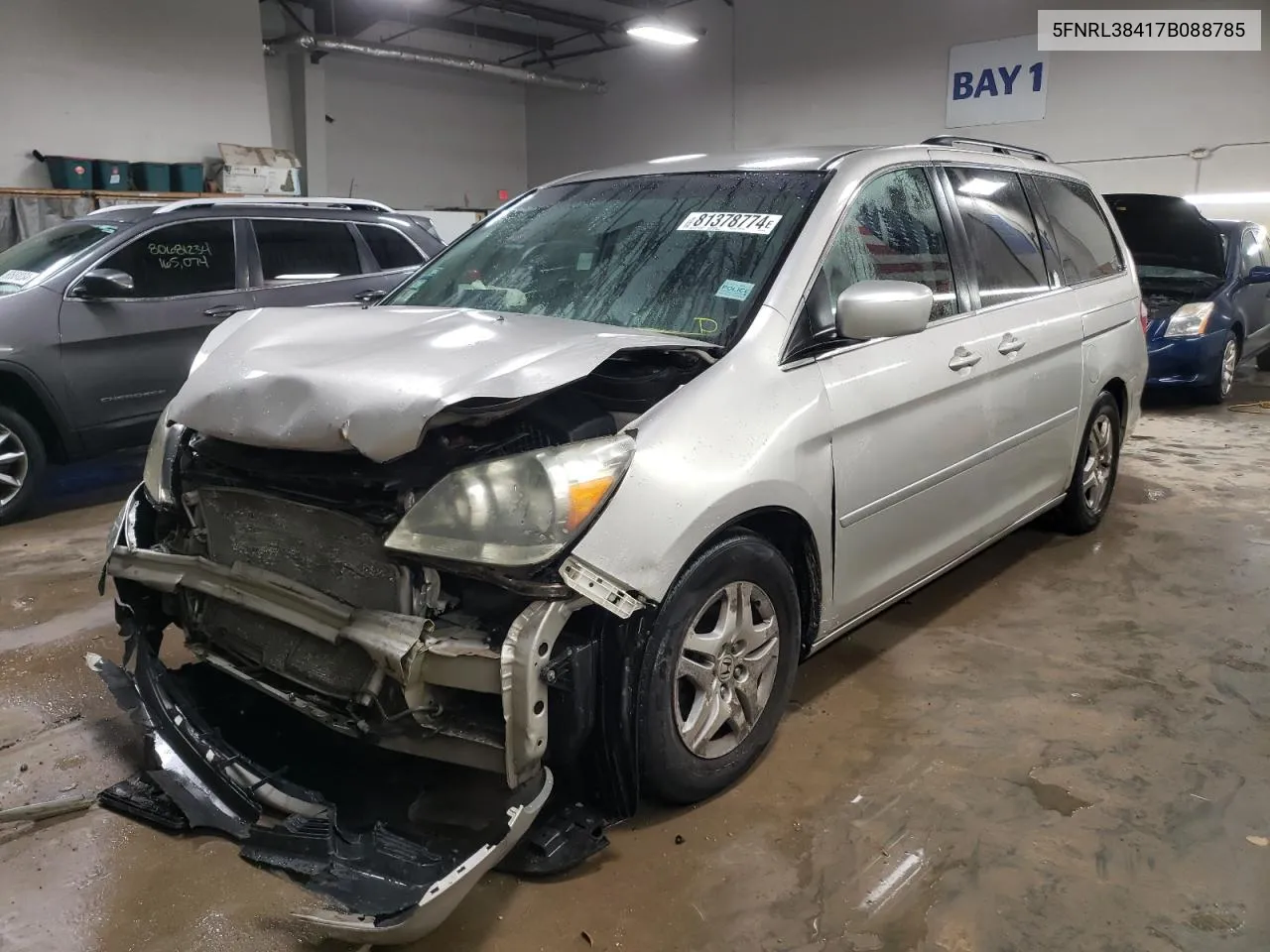 2007 Honda Odyssey Ex VIN: 5FNRL38417B088785 Lot: 81378774