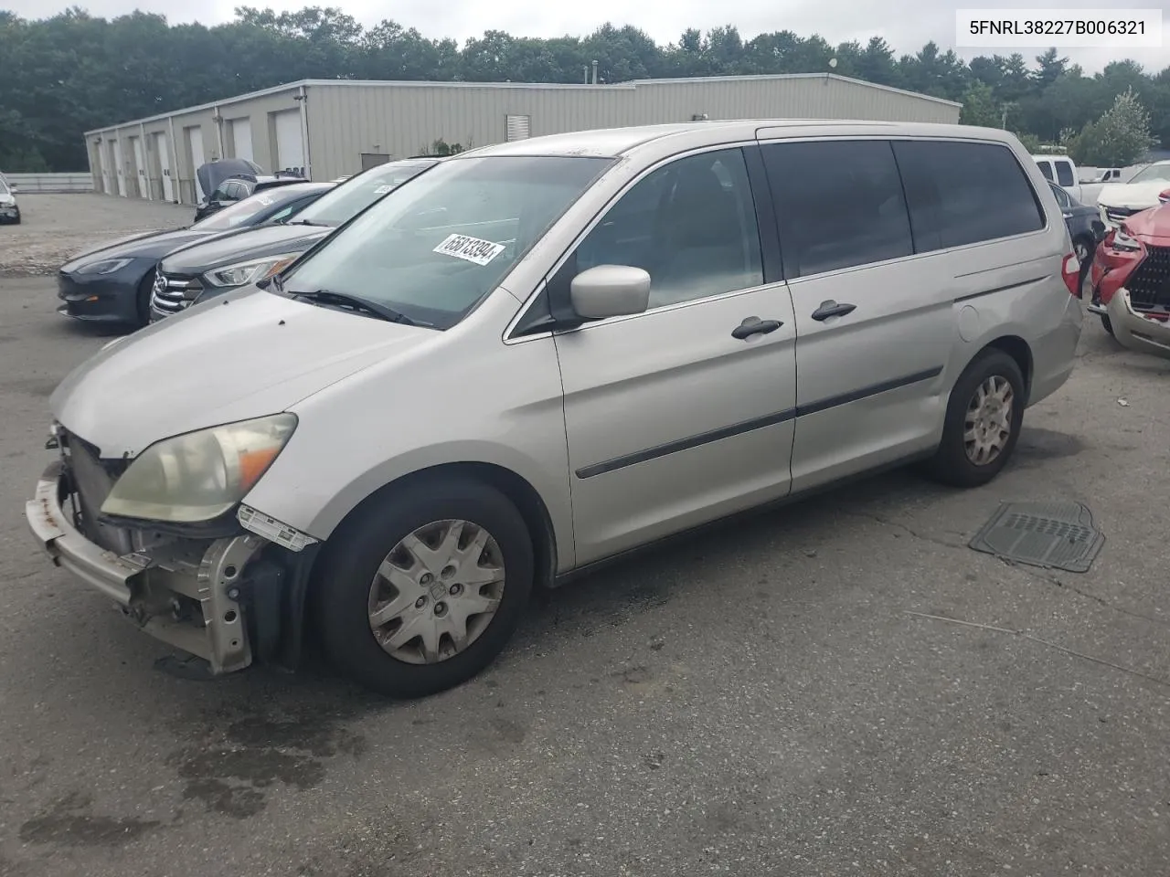 2007 Honda Odyssey Lx VIN: 5FNRL38227B006321 Lot: 81892094