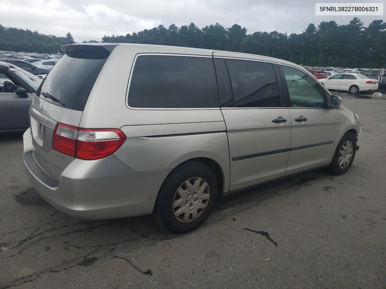 2007 Honda Odyssey Lx VIN: 5FNRL38227B006321 Lot: 81892094