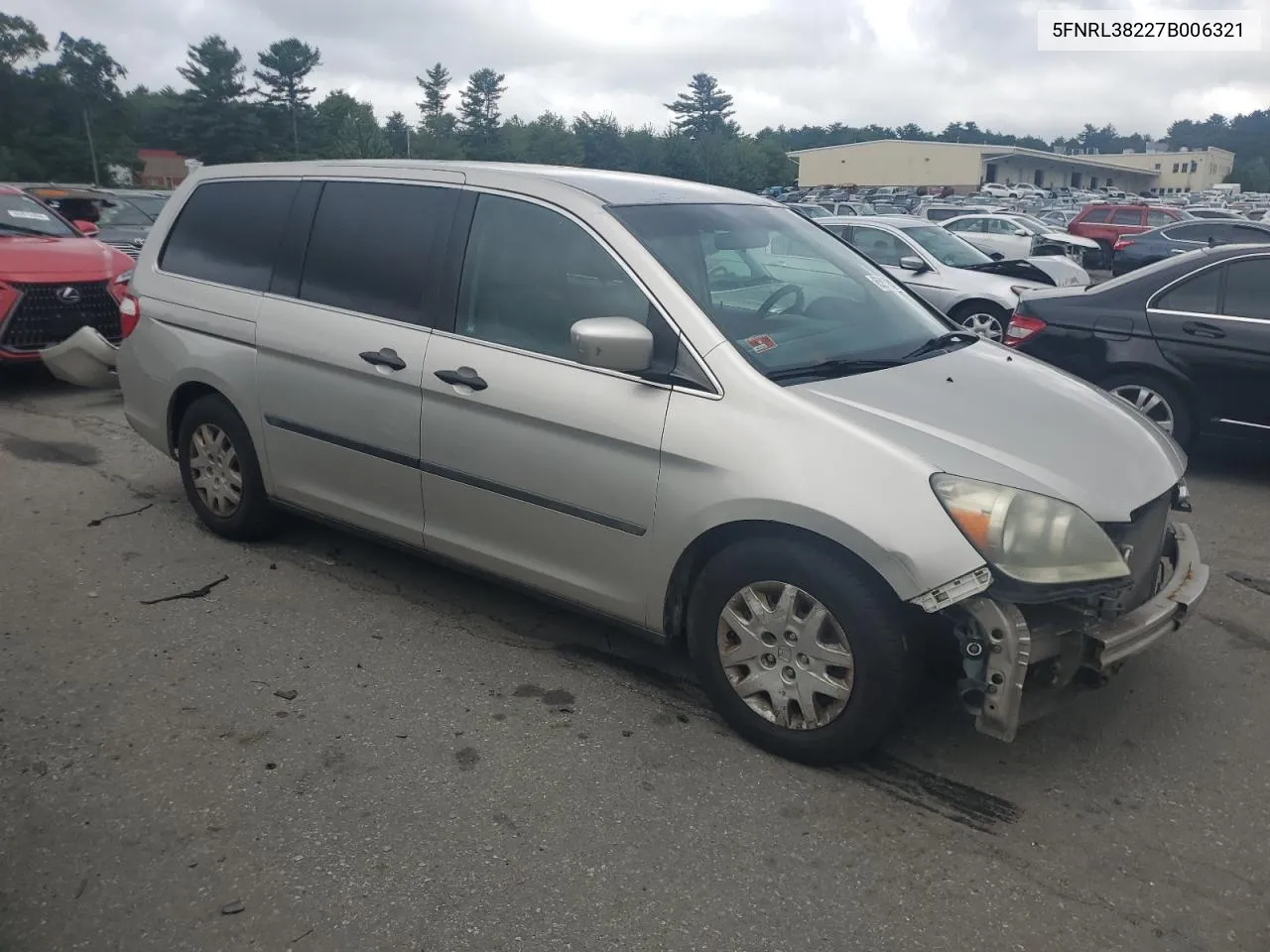 2007 Honda Odyssey Lx VIN: 5FNRL38227B006321 Lot: 81892094