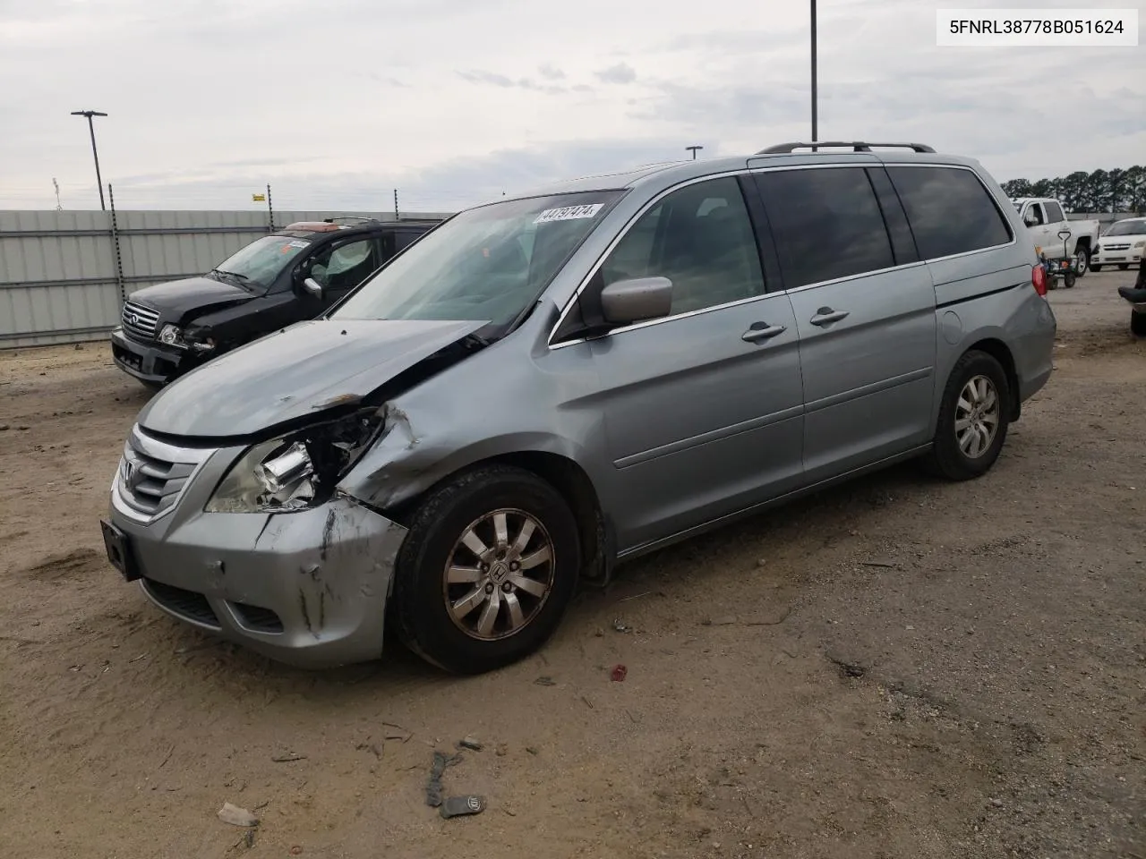 2008 Honda Odyssey Exl VIN: 5FNRL38778B051624 Lot: 44797474