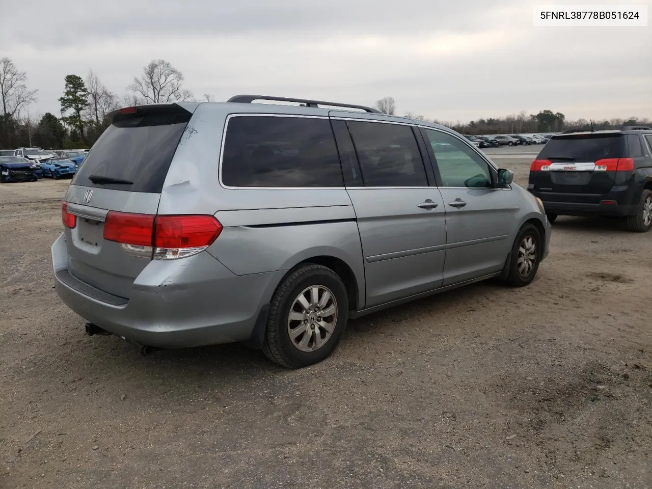 5FNRL38778B051624 2008 Honda Odyssey Exl