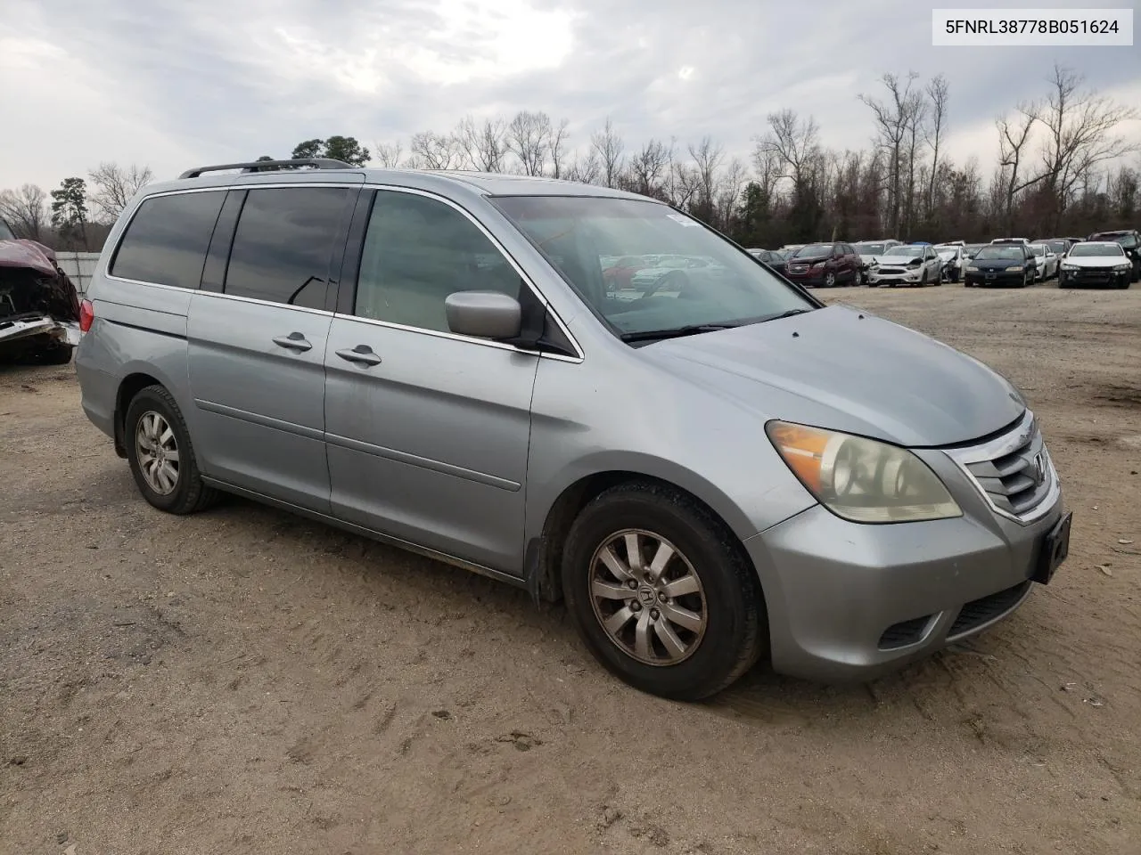 5FNRL38778B051624 2008 Honda Odyssey Exl