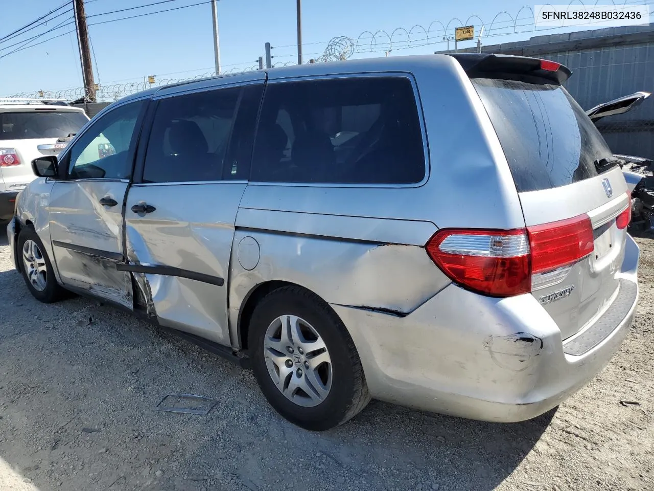 2008 Honda Odyssey Lx VIN: 5FNRL38248B032436 Lot: 50310894