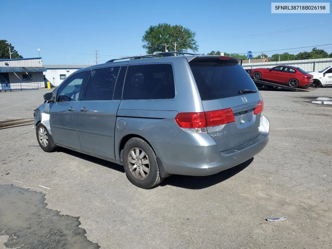 2008 Honda Odyssey Exl VIN: 5FNRL38718B026198 Lot: 61843324