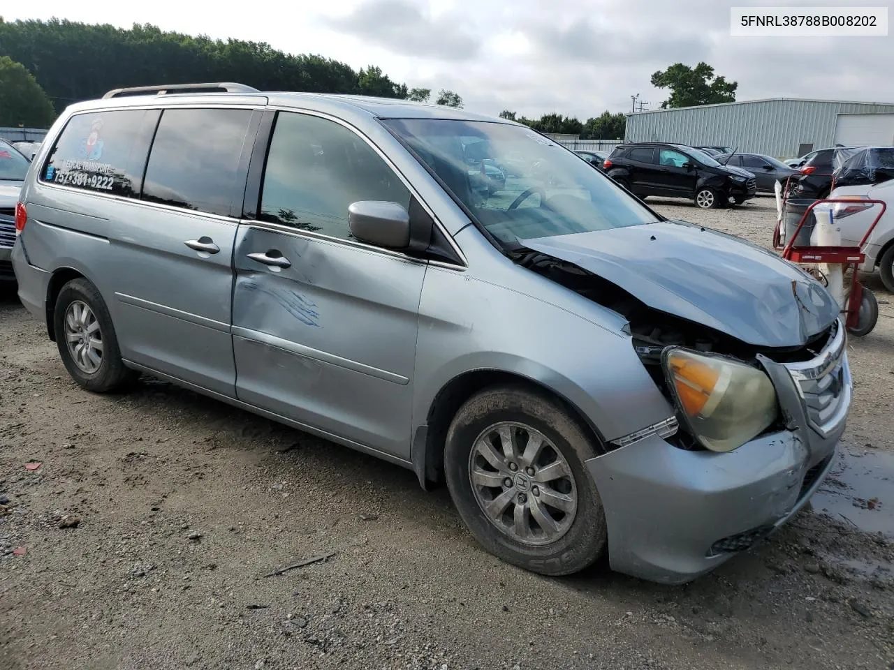 5FNRL38788B008202 2008 Honda Odyssey Exl