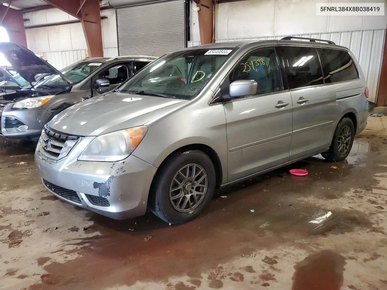 2008 Honda Odyssey Ex VIN: 5FNRL384X8B038419 Lot: 65446844