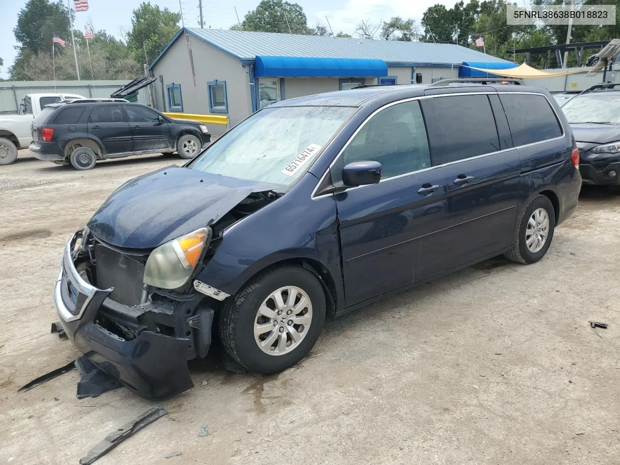 2008 Honda Odyssey Exl VIN: 5FNRL38638B018823 Lot: 65716474