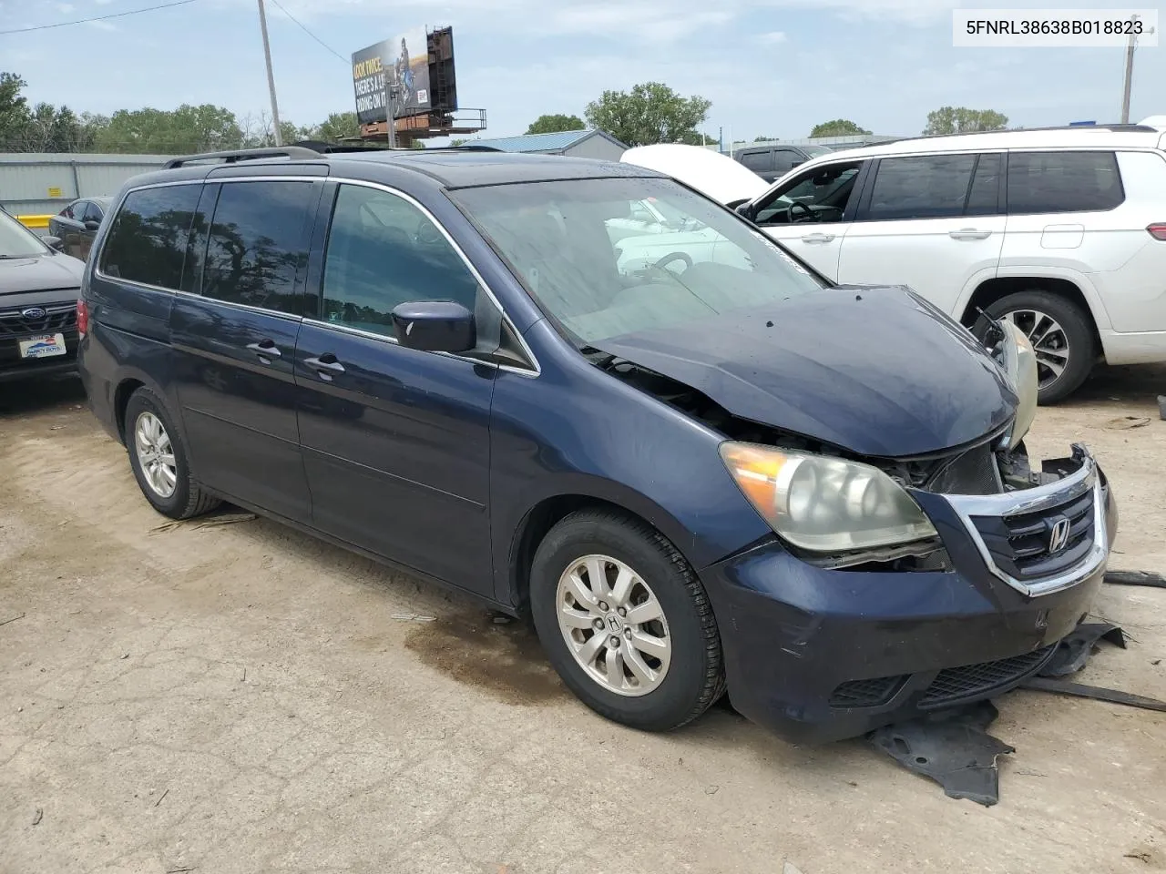 2008 Honda Odyssey Exl VIN: 5FNRL38638B018823 Lot: 65716474