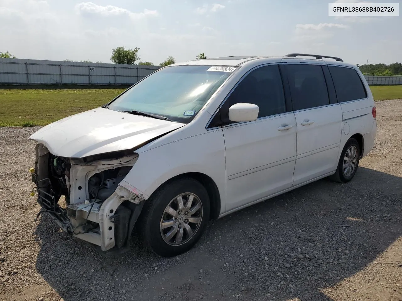 2008 Honda Odyssey Exl VIN: 5FNRL38688B402726 Lot: 66539834