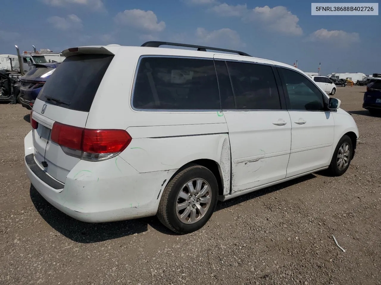 2008 Honda Odyssey Exl VIN: 5FNRL38688B402726 Lot: 66539834