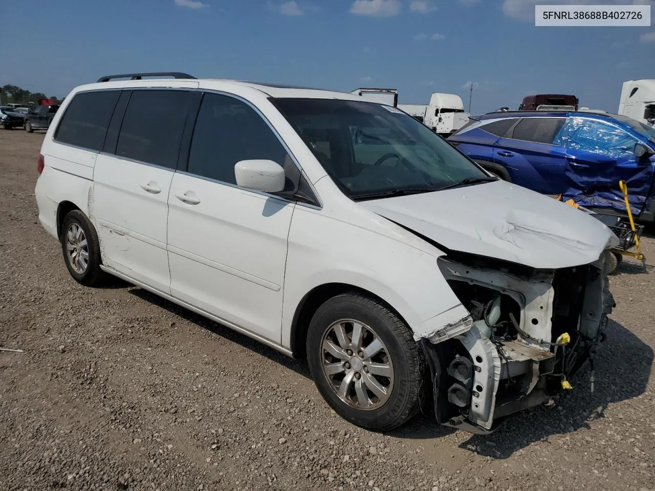 2008 Honda Odyssey Exl VIN: 5FNRL38688B402726 Lot: 66539834