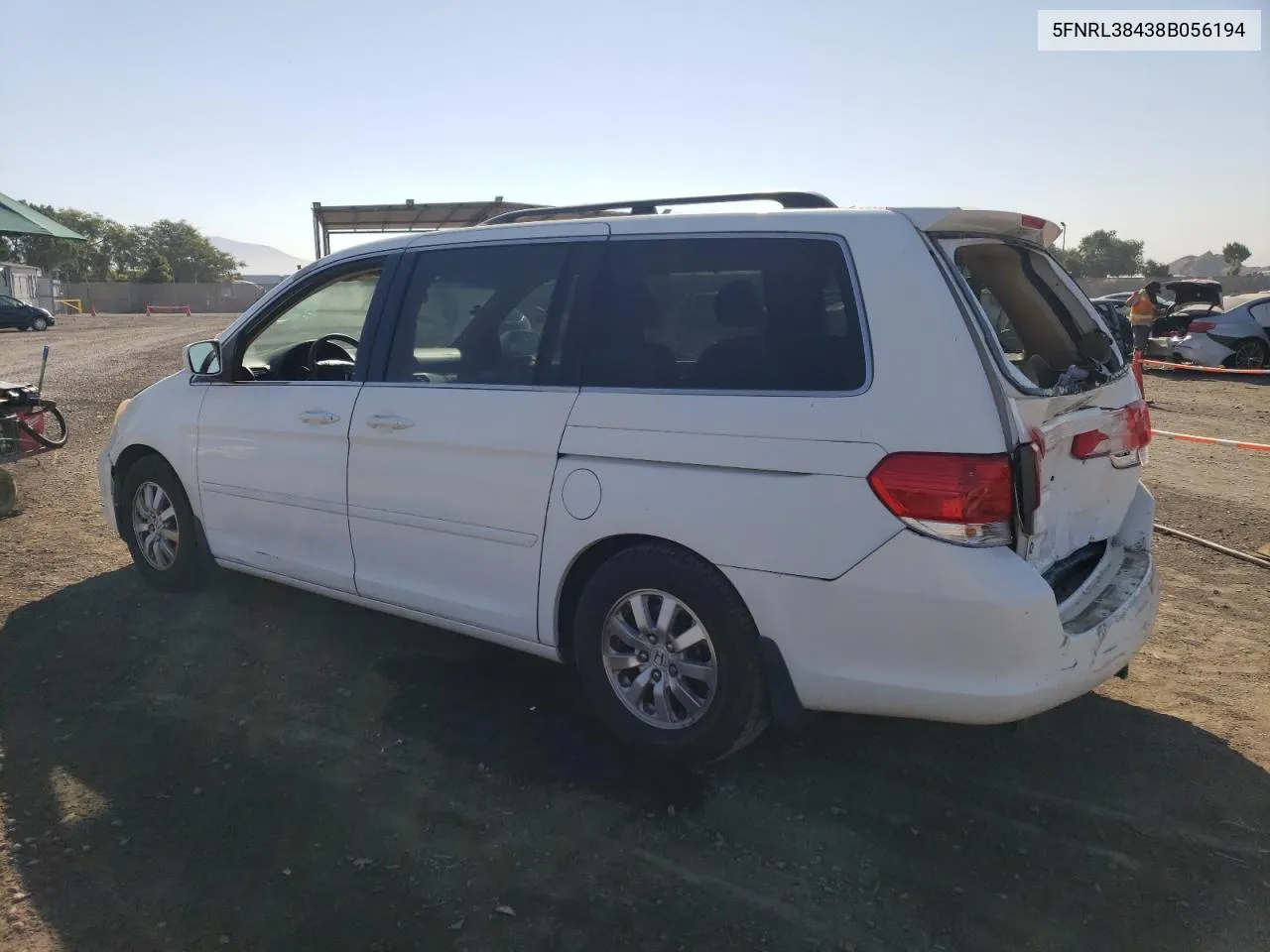 2008 Honda Odyssey Ex VIN: 5FNRL38438B056194 Lot: 69038374