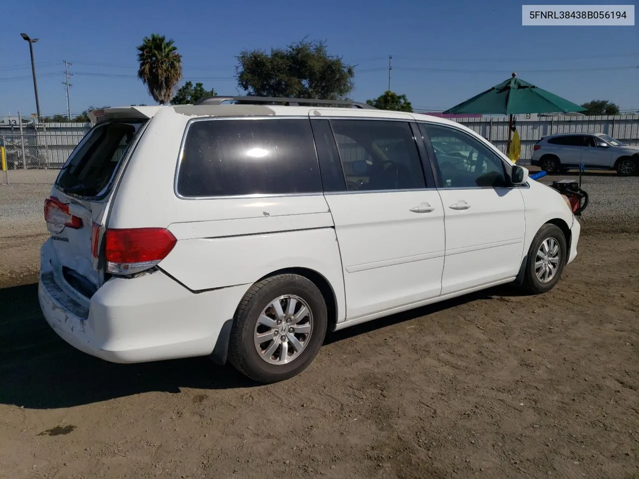 5FNRL38438B056194 2008 Honda Odyssey Ex