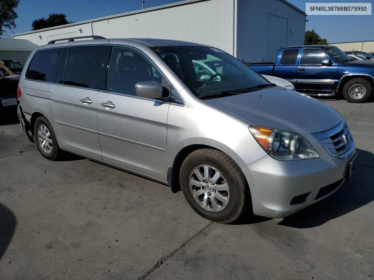 2008 Honda Odyssey Exl VIN: 5FNRL38788B075950 Lot: 69039894