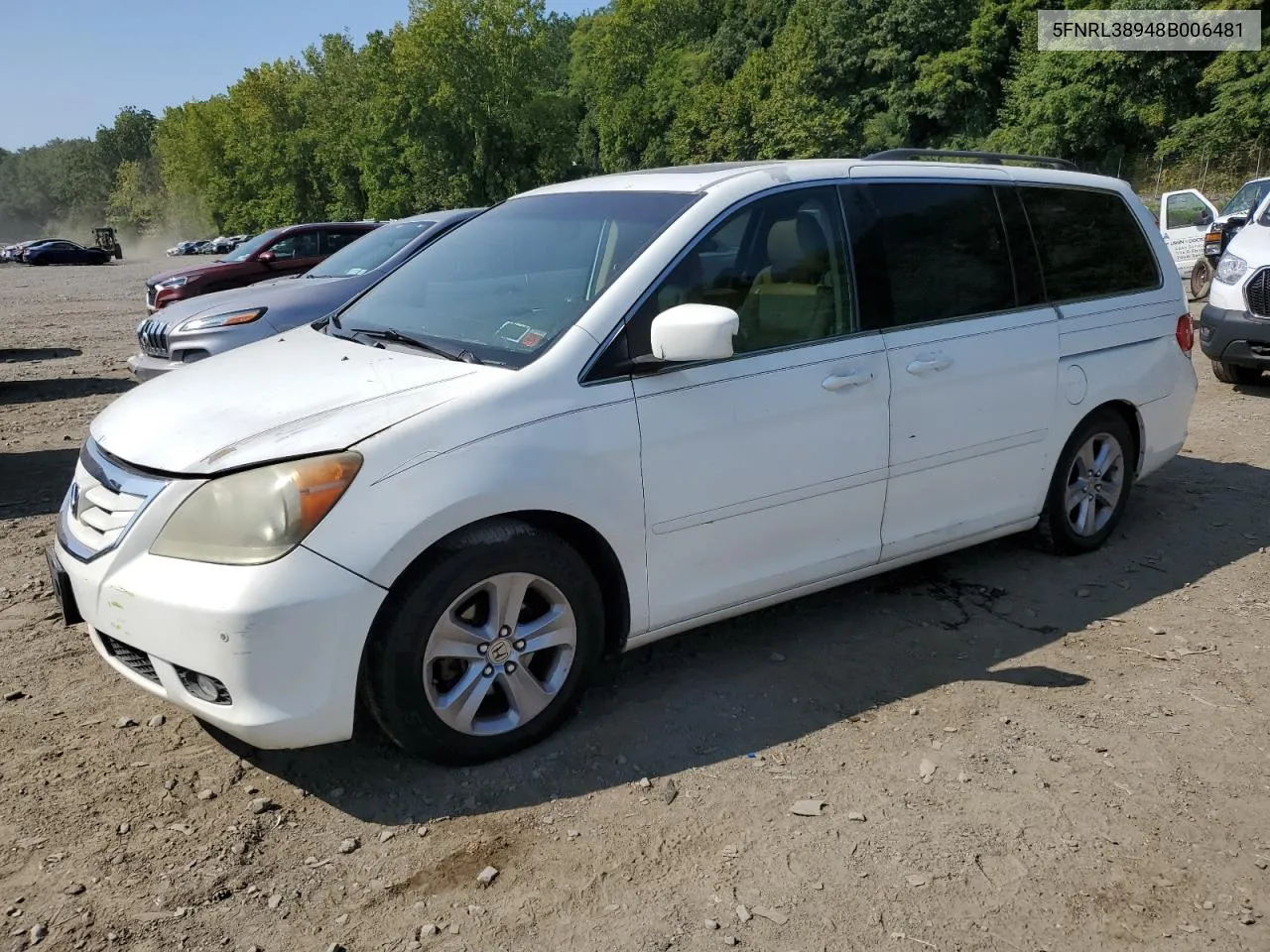 2008 Honda Odyssey Touring VIN: 5FNRL38948B006481 Lot: 69058884