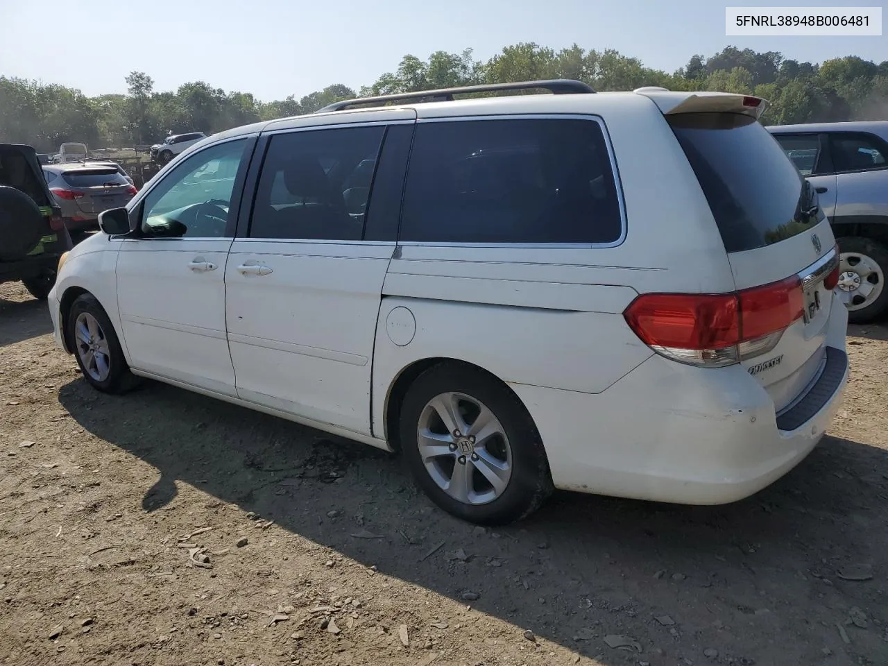 2008 Honda Odyssey Touring VIN: 5FNRL38948B006481 Lot: 69058884