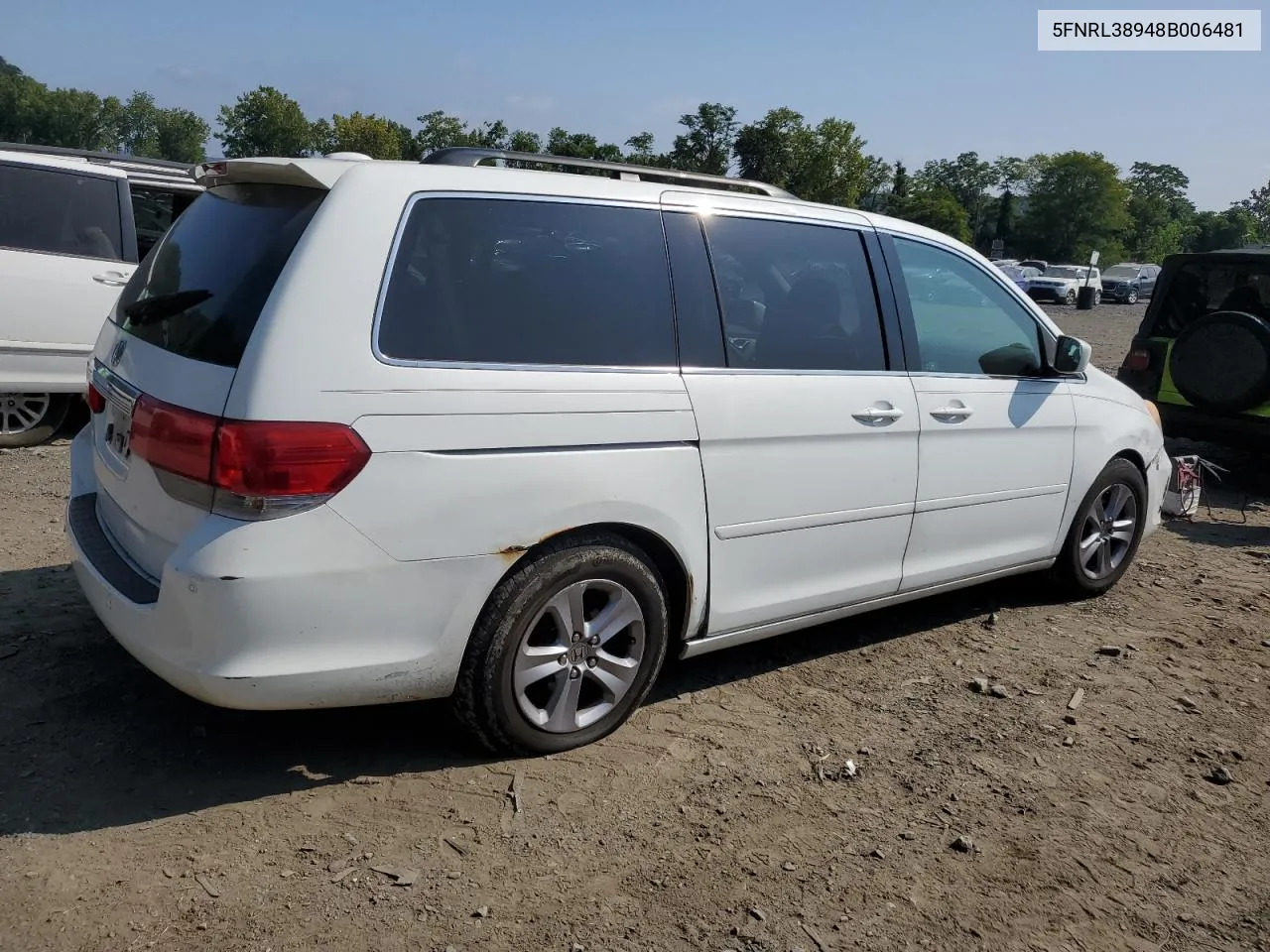 2008 Honda Odyssey Touring VIN: 5FNRL38948B006481 Lot: 69058884