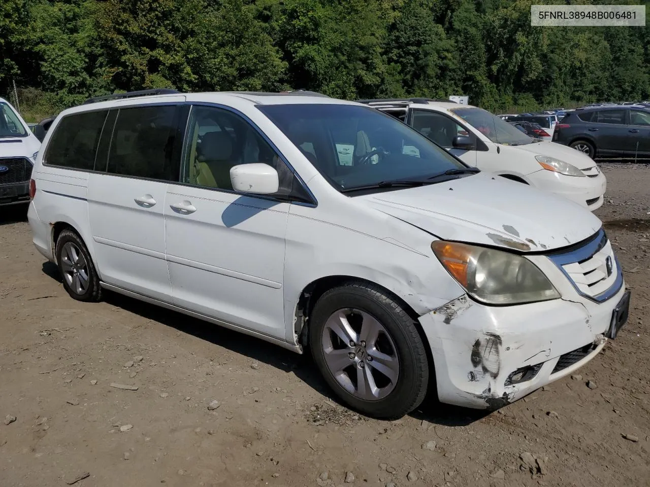 2008 Honda Odyssey Touring VIN: 5FNRL38948B006481 Lot: 69058884