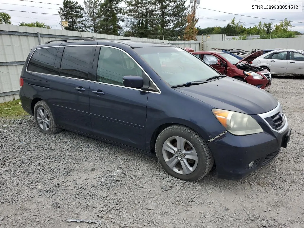 2008 Honda Odyssey Touring VIN: 5FNRL38998B054512 Lot: 69681274