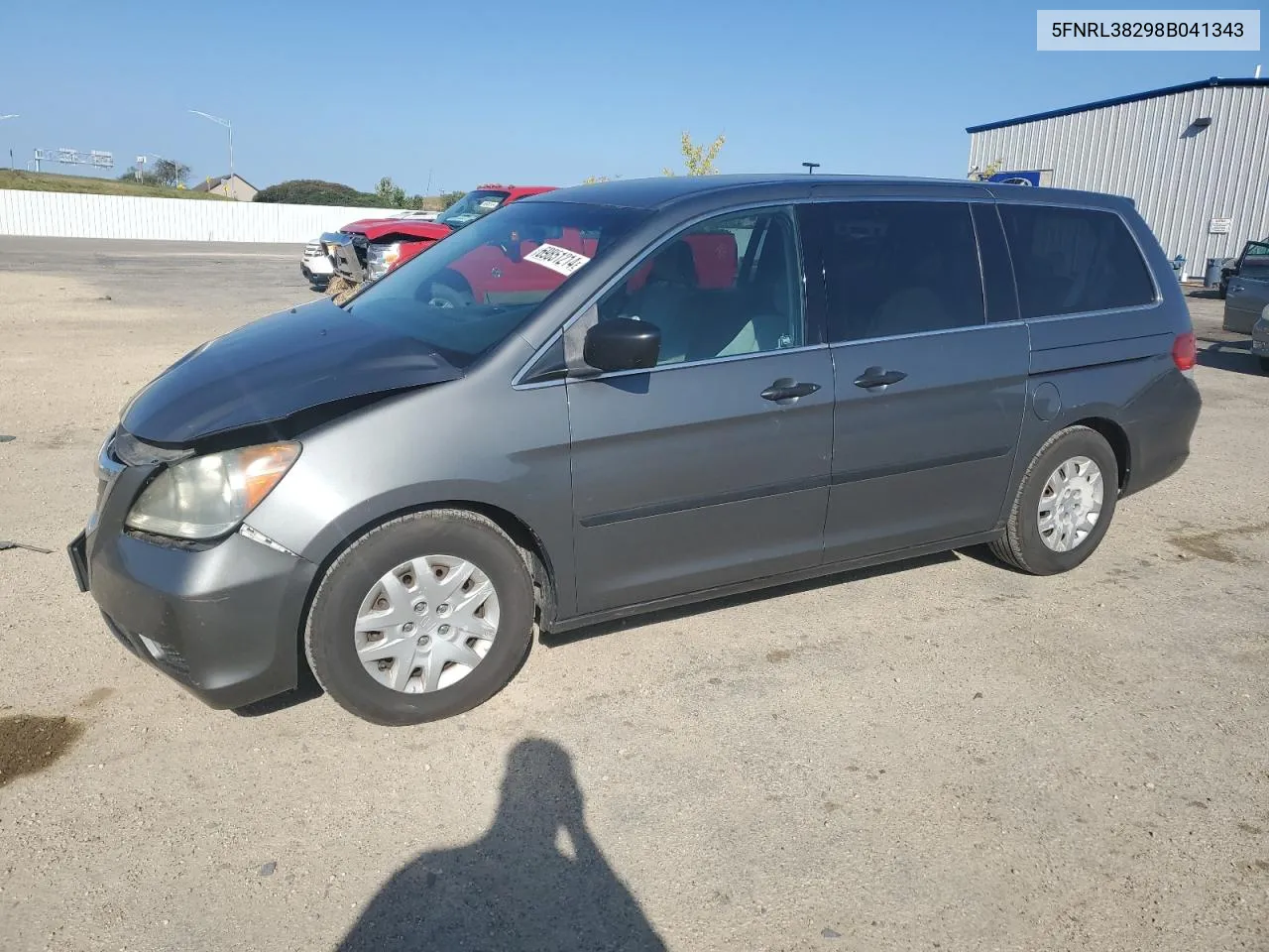 2008 Honda Odyssey Lx VIN: 5FNRL38298B041343 Lot: 69851214