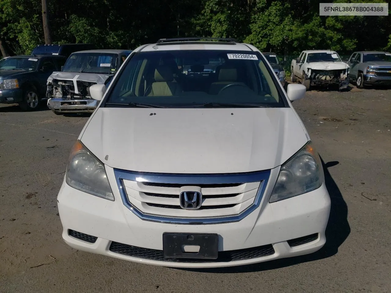 5FNRL38678B004388 2008 Honda Odyssey Exl