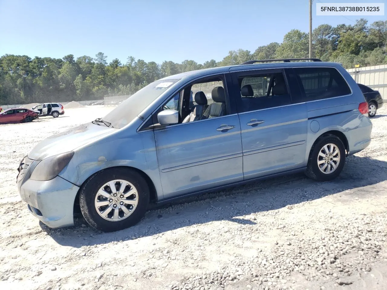 5FNRL38738B015235 2008 Honda Odyssey Exl