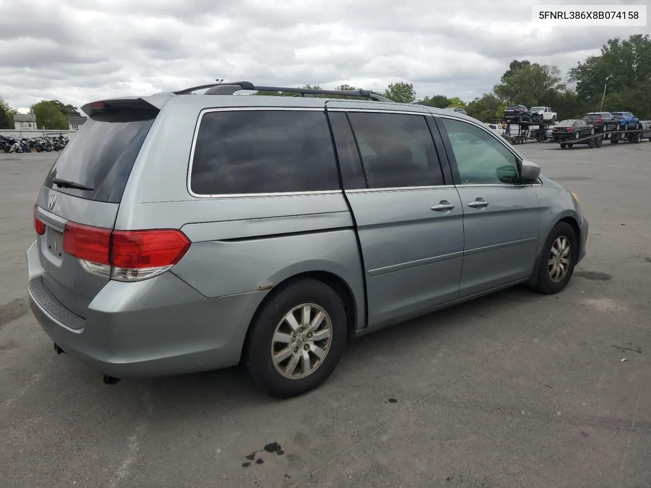 2008 Honda Odyssey Exl VIN: 5FNRL386X8B074158 Lot: 70489254