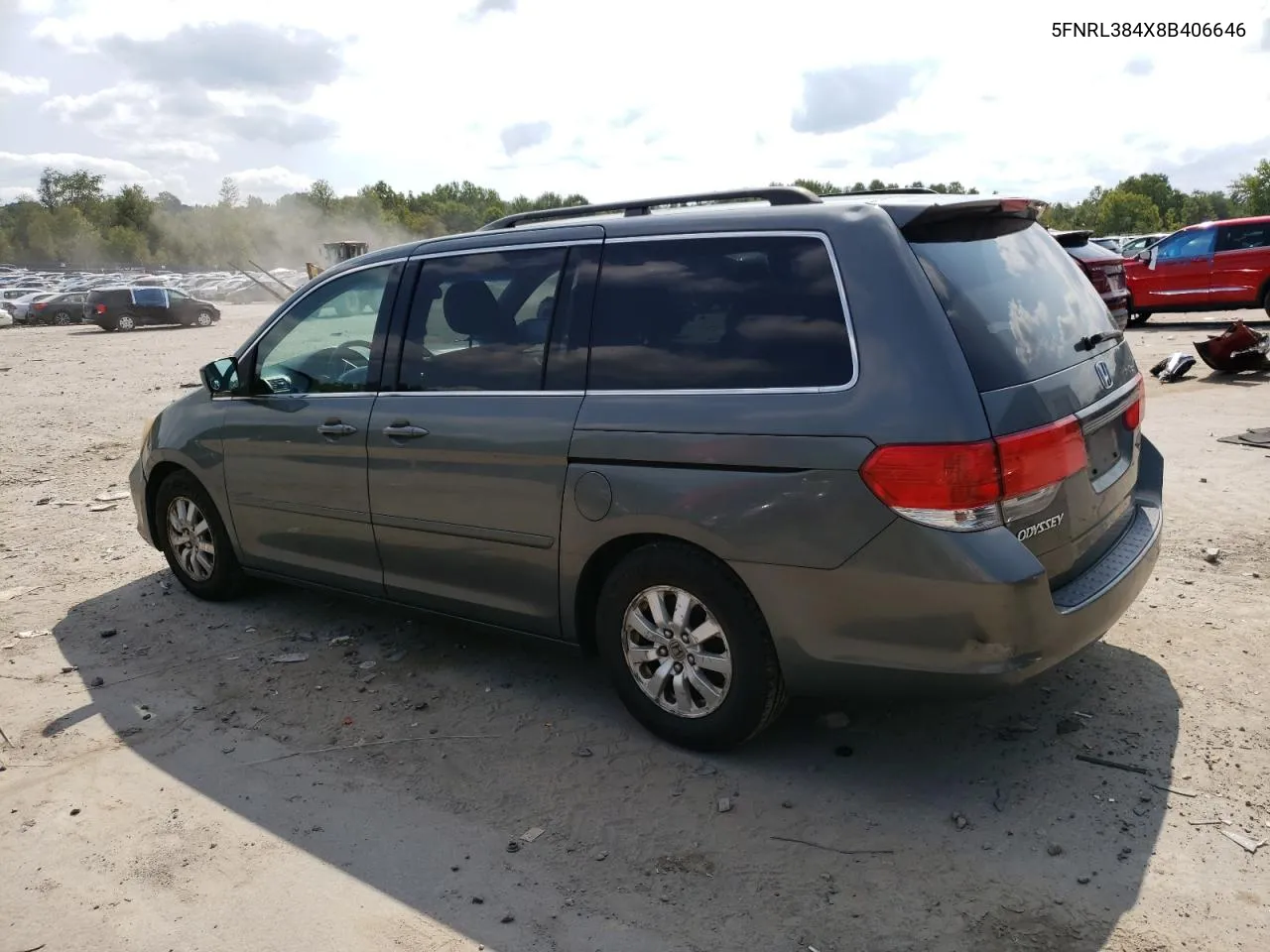 2008 Honda Odyssey Ex VIN: 5FNRL384X8B406646 Lot: 70644364