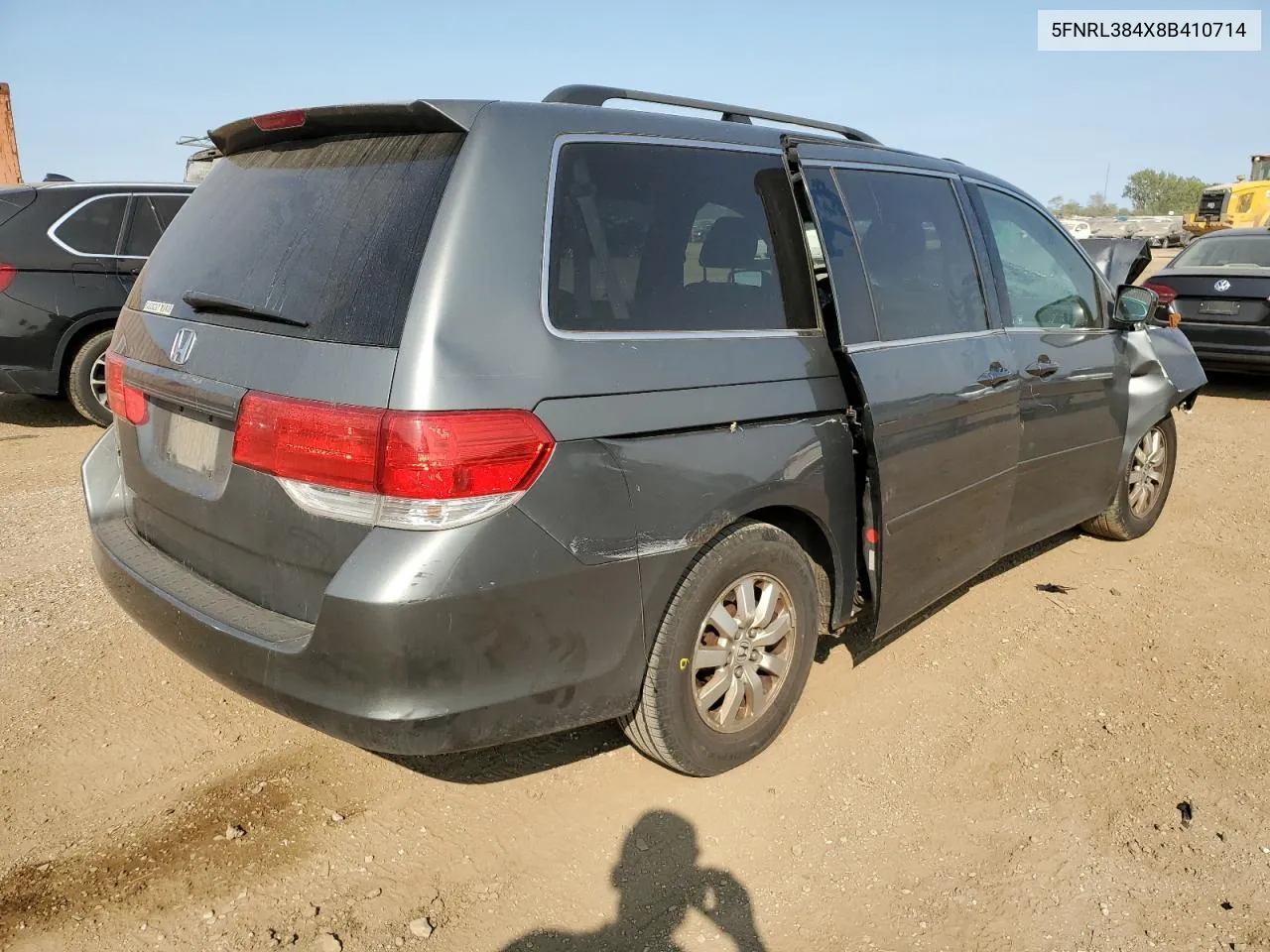 2008 Honda Odyssey Ex VIN: 5FNRL384X8B410714 Lot: 70878824