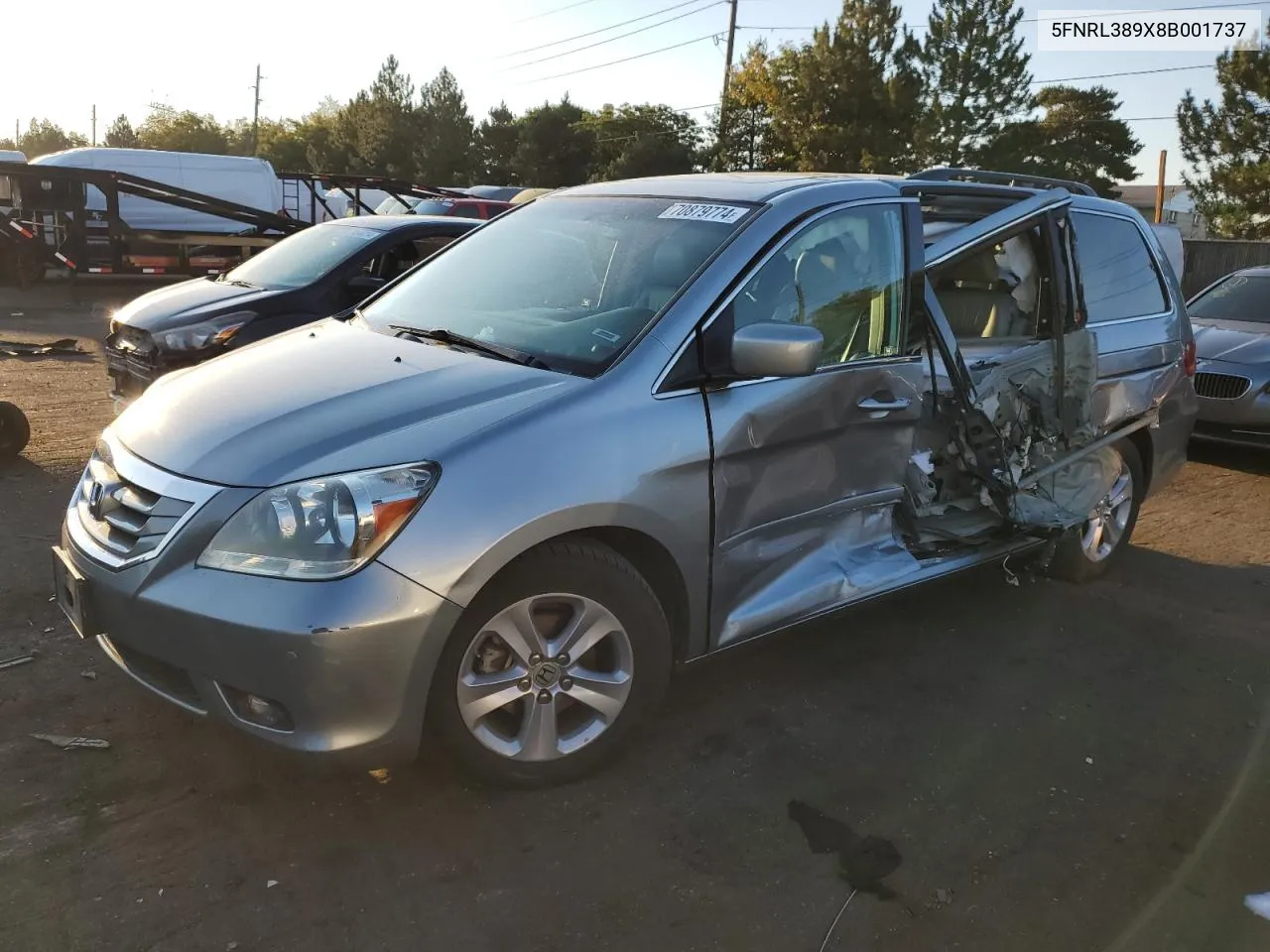 2008 Honda Odyssey Touring VIN: 5FNRL389X8B001737 Lot: 70879774