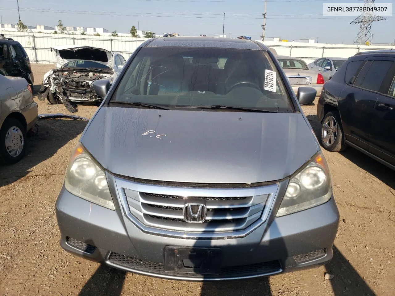 5FNRL38778B049307 2008 Honda Odyssey Exl