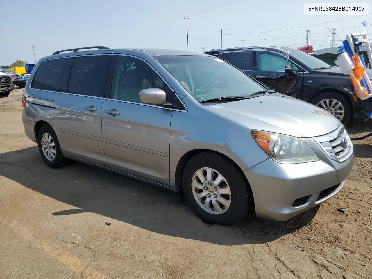 2008 Honda Odyssey Ex VIN: 5FNRL38428B014907 Lot: 71019544