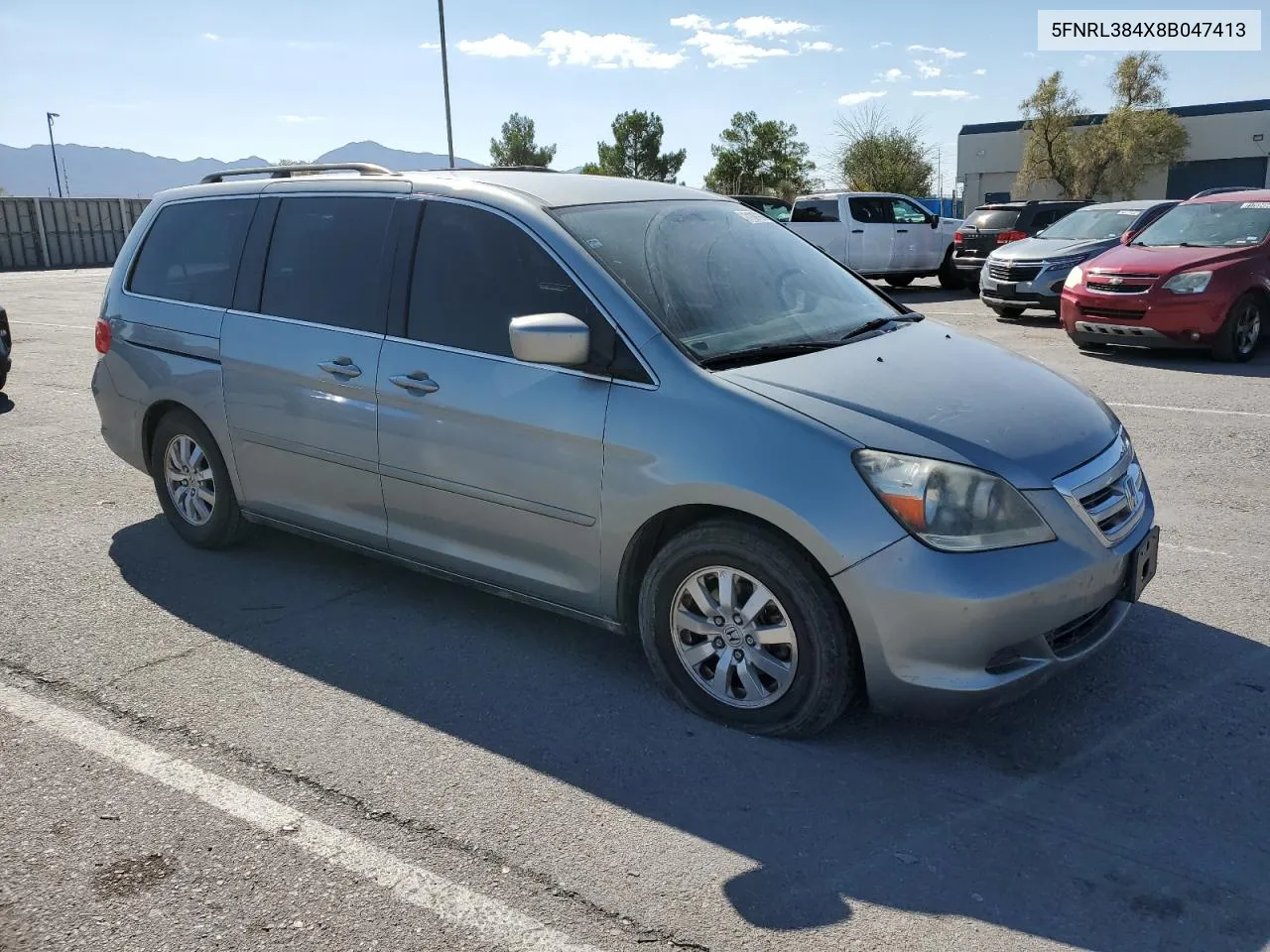 2008 Honda Odyssey Ex VIN: 5FNRL384X8B047413 Lot: 71387294