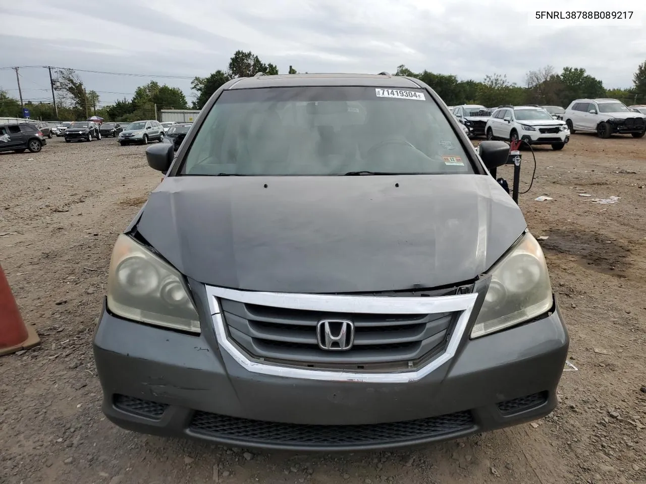 2008 Honda Odyssey Exl VIN: 5FNRL38788B089217 Lot: 71419304