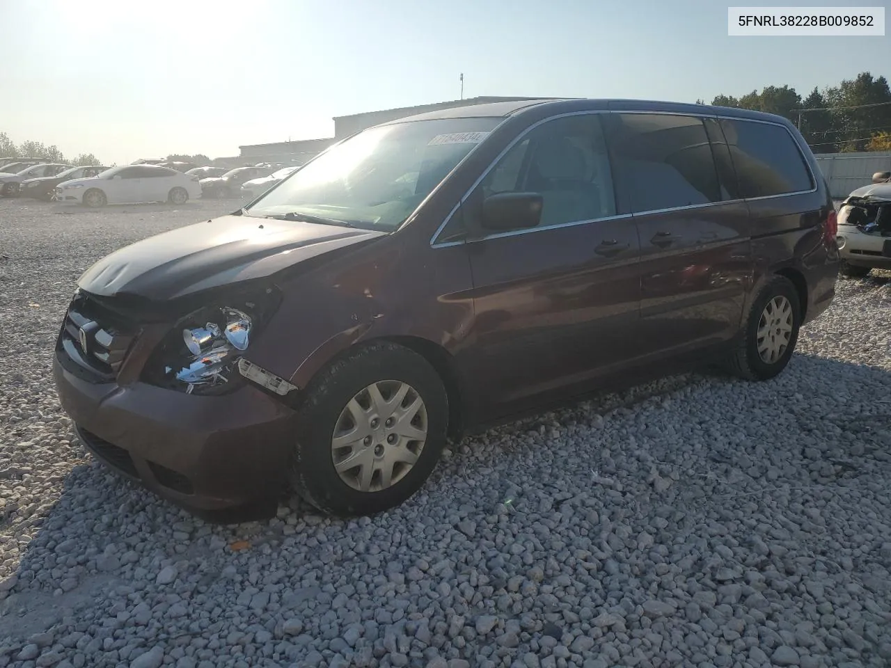 2008 Honda Odyssey Lx VIN: 5FNRL38228B009852 Lot: 71540434