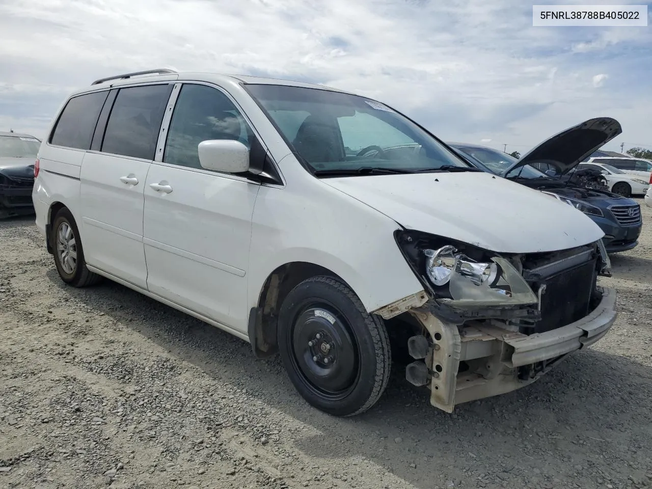 2008 Honda Odyssey Exl VIN: 5FNRL38788B405022 Lot: 71697154