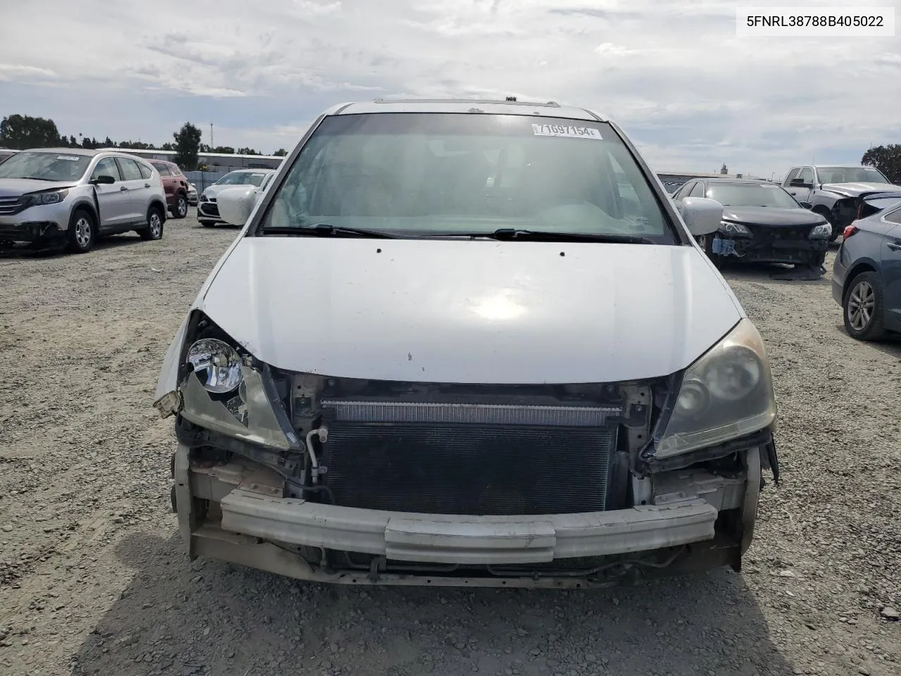 2008 Honda Odyssey Exl VIN: 5FNRL38788B405022 Lot: 71697154