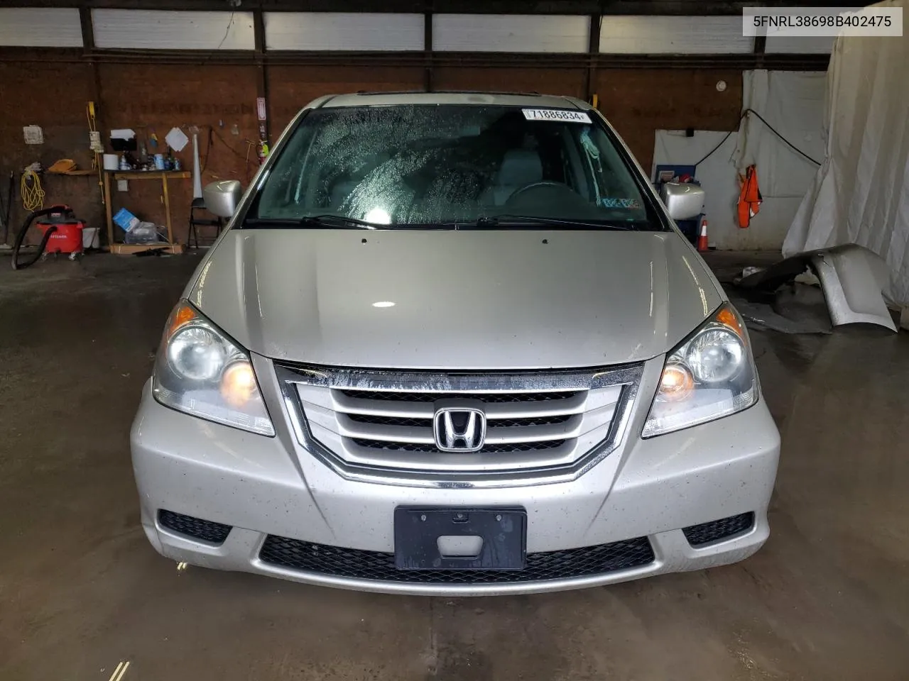 2008 Honda Odyssey Exl VIN: 5FNRL38698B402475 Lot: 71886834