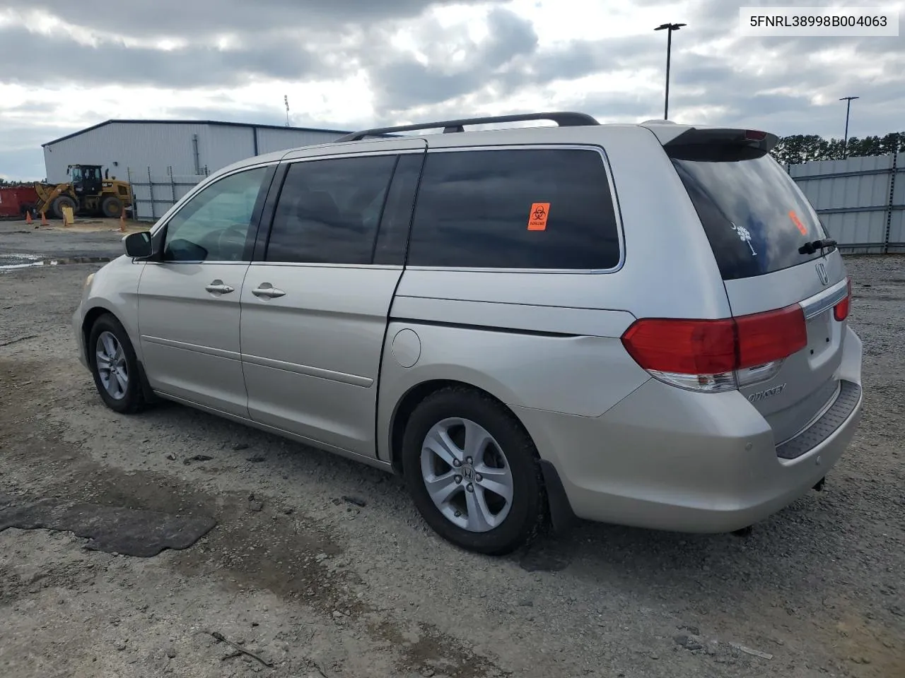 2008 Honda Odyssey Touring VIN: 5FNRL38998B004063 Lot: 72031644