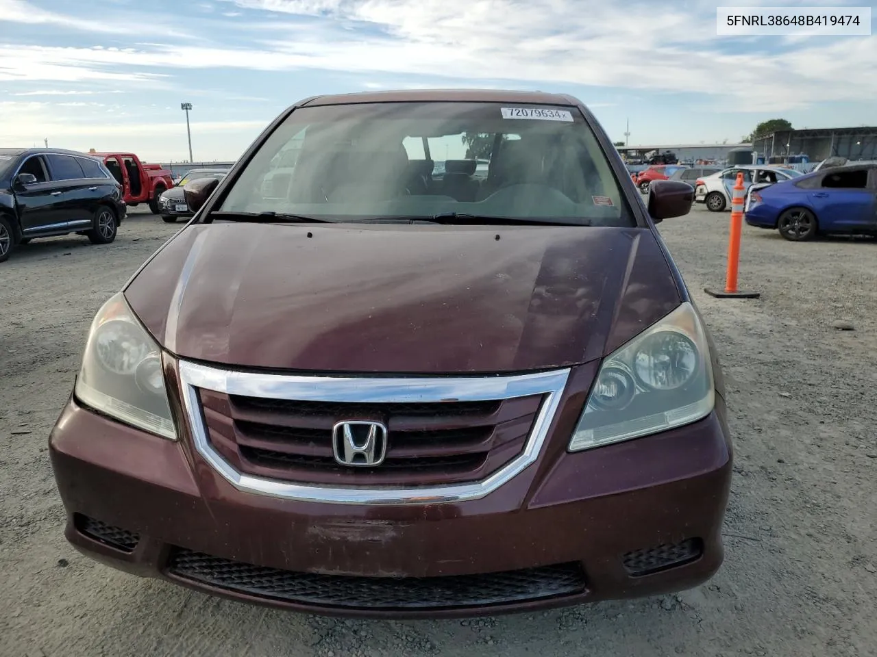 5FNRL38648B419474 2008 Honda Odyssey Exl