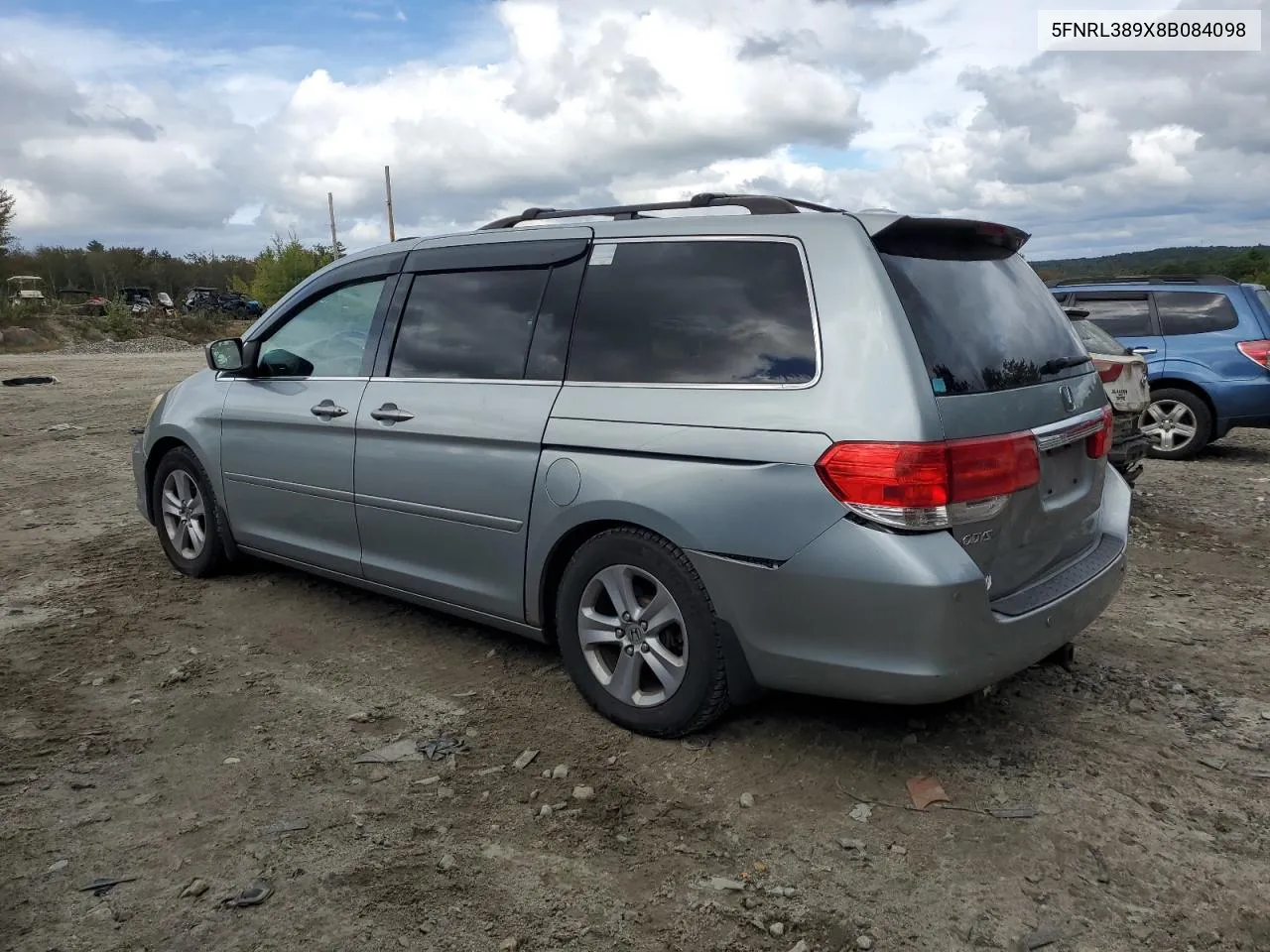 2008 Honda Odyssey Touring VIN: 5FNRL389X8B084098 Lot: 72203834