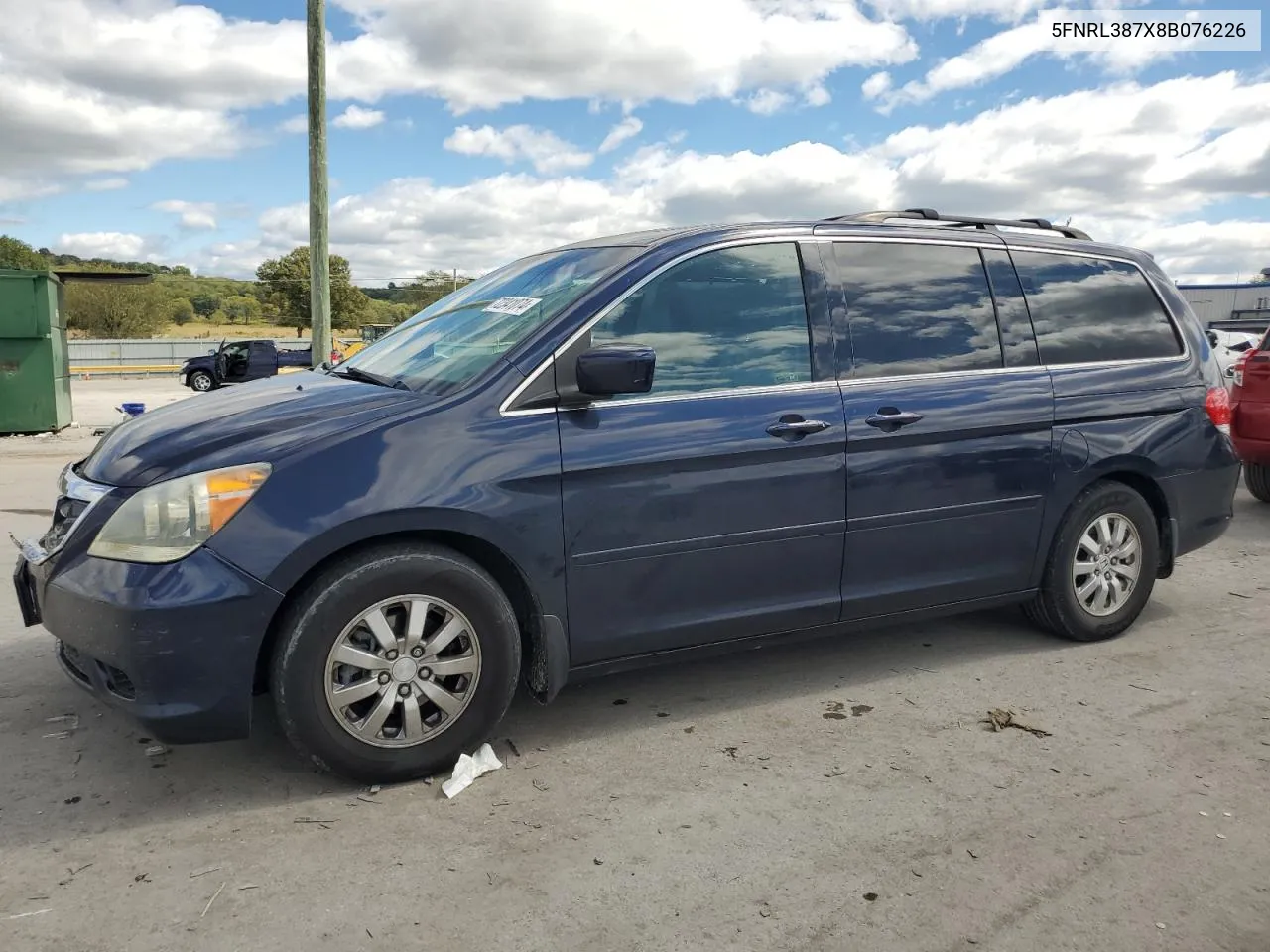 5FNRL387X8B076226 2008 Honda Odyssey Exl