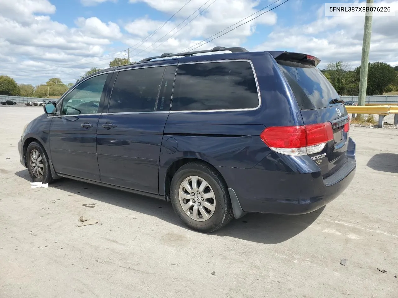 2008 Honda Odyssey Exl VIN: 5FNRL387X8B076226 Lot: 72341074