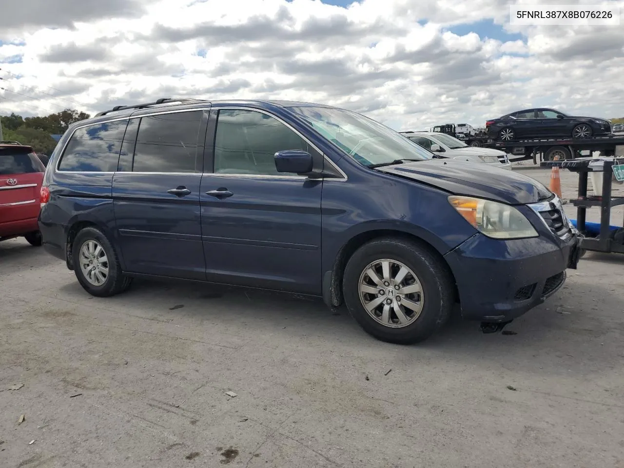 2008 Honda Odyssey Exl VIN: 5FNRL387X8B076226 Lot: 72341074