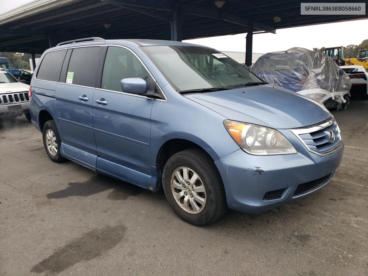 2008 Honda Odyssey Exl VIN: 5FNRL38638B058660 Lot: 72434284