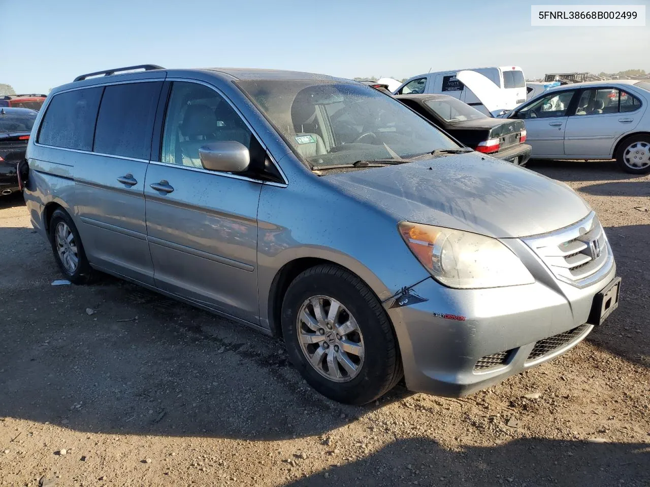 2008 Honda Odyssey Exl VIN: 5FNRL38668B002499 Lot: 73538174