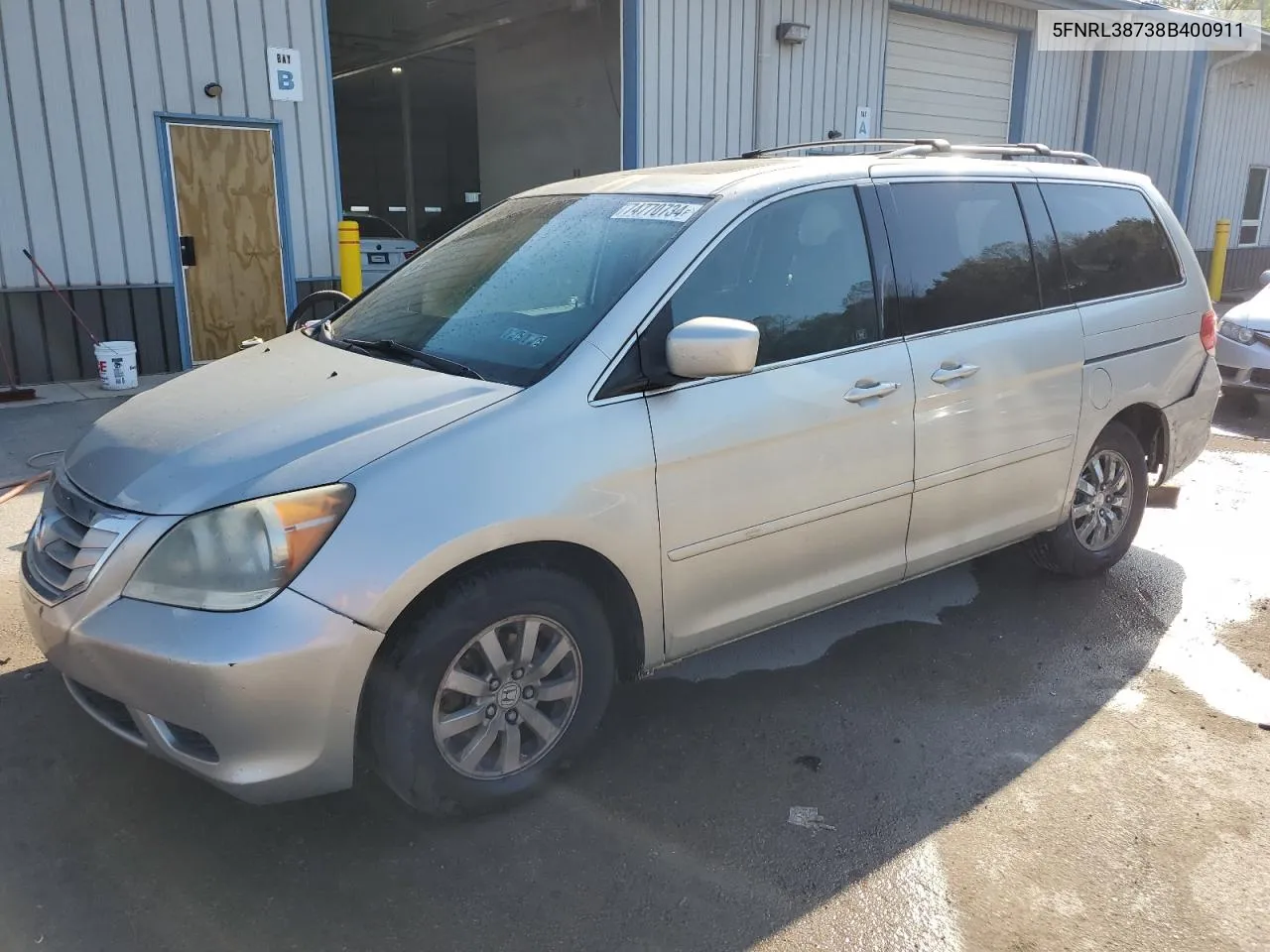 5FNRL38738B400911 2008 Honda Odyssey Exl